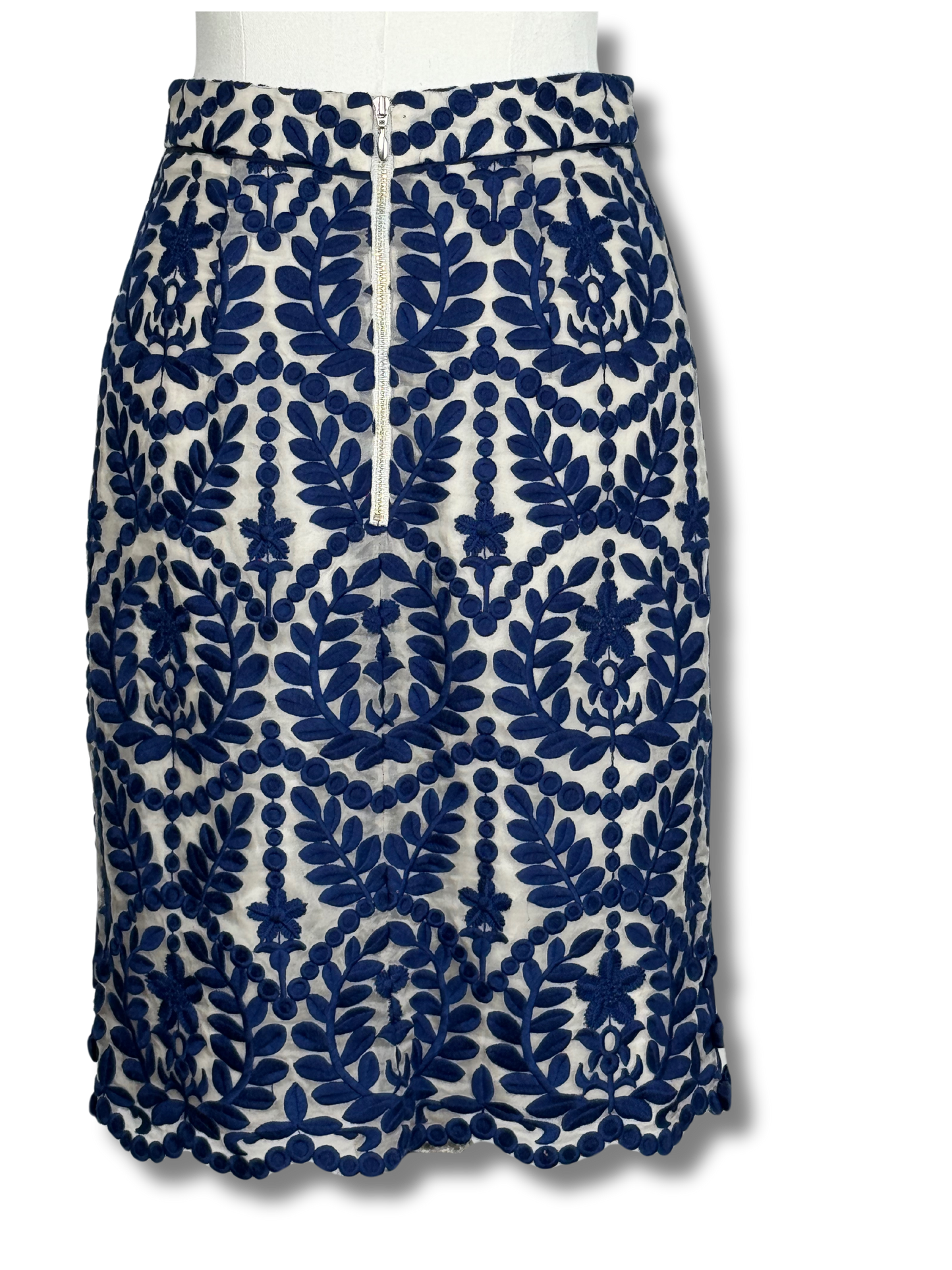 Alannah Hill Blue & Navy 100% Silk Skirt