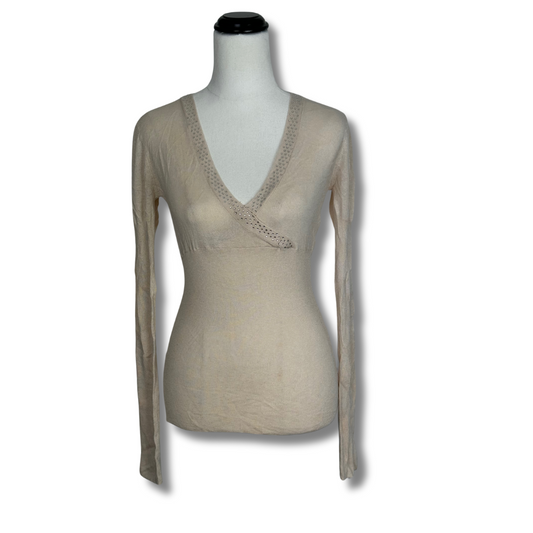 Alannah Hill Long Sleeved Beige Knitted Top