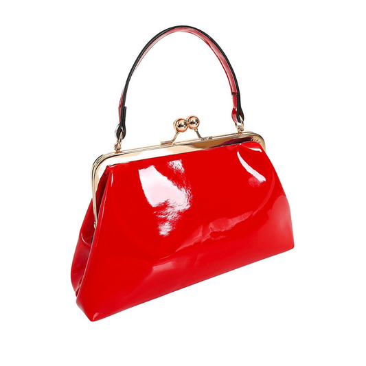 Doris Handbag in Patent Red