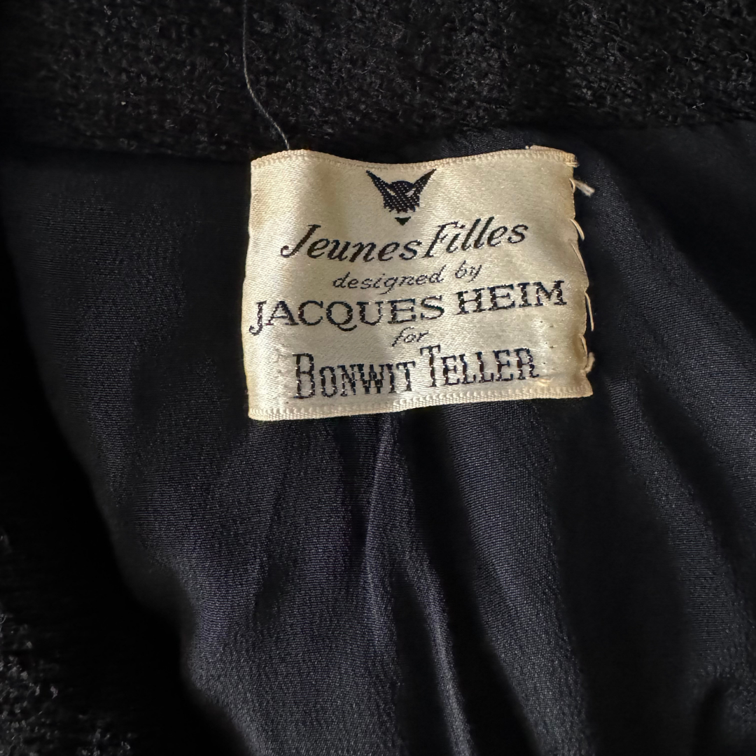 Jaques Heim 50s Black Blazer