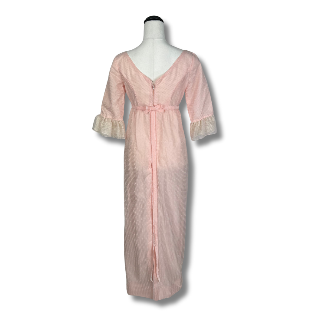 Vintage Peach Maxi Dress