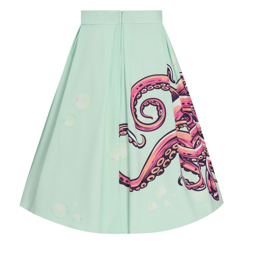 Dolly & Dotty Carolyn Mint Green Octopus Skirt