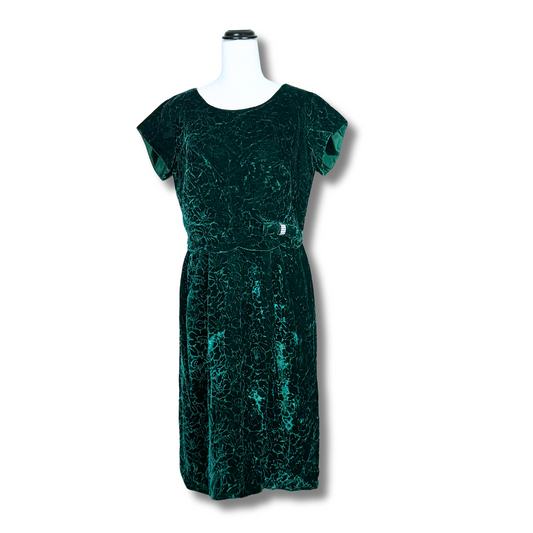 Vintage 50s Emerald Green Dress