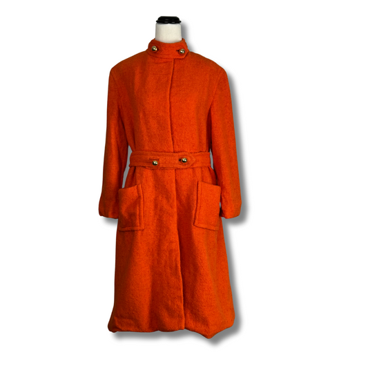 60s Full Length Red Designer Coat