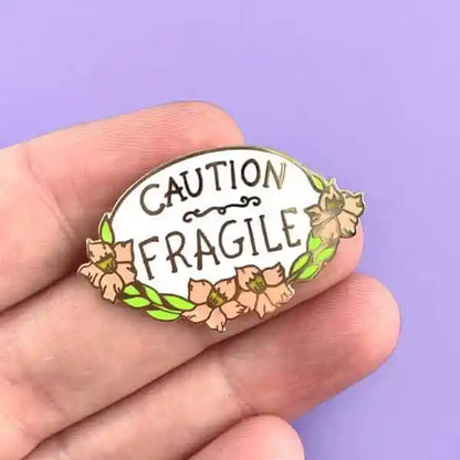 Jubly-Umph Caution Fragile Lapel Pin