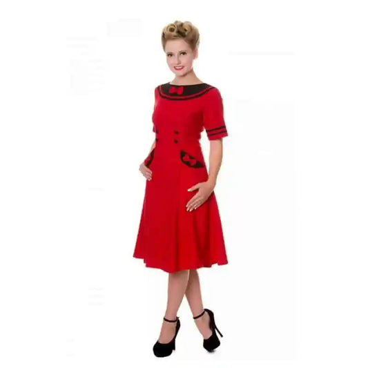 Banned Retro Eliza dress in Red
