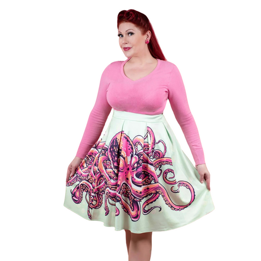 Carolyn Mint Green Octopus Skirt