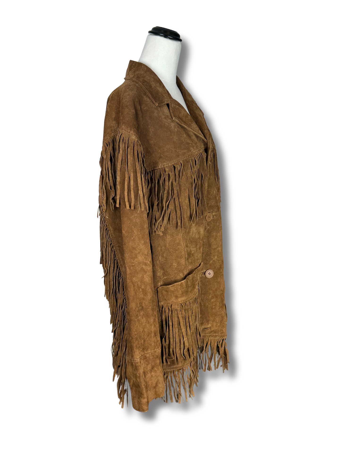 70s Vintage Leather Fringed Jacket
