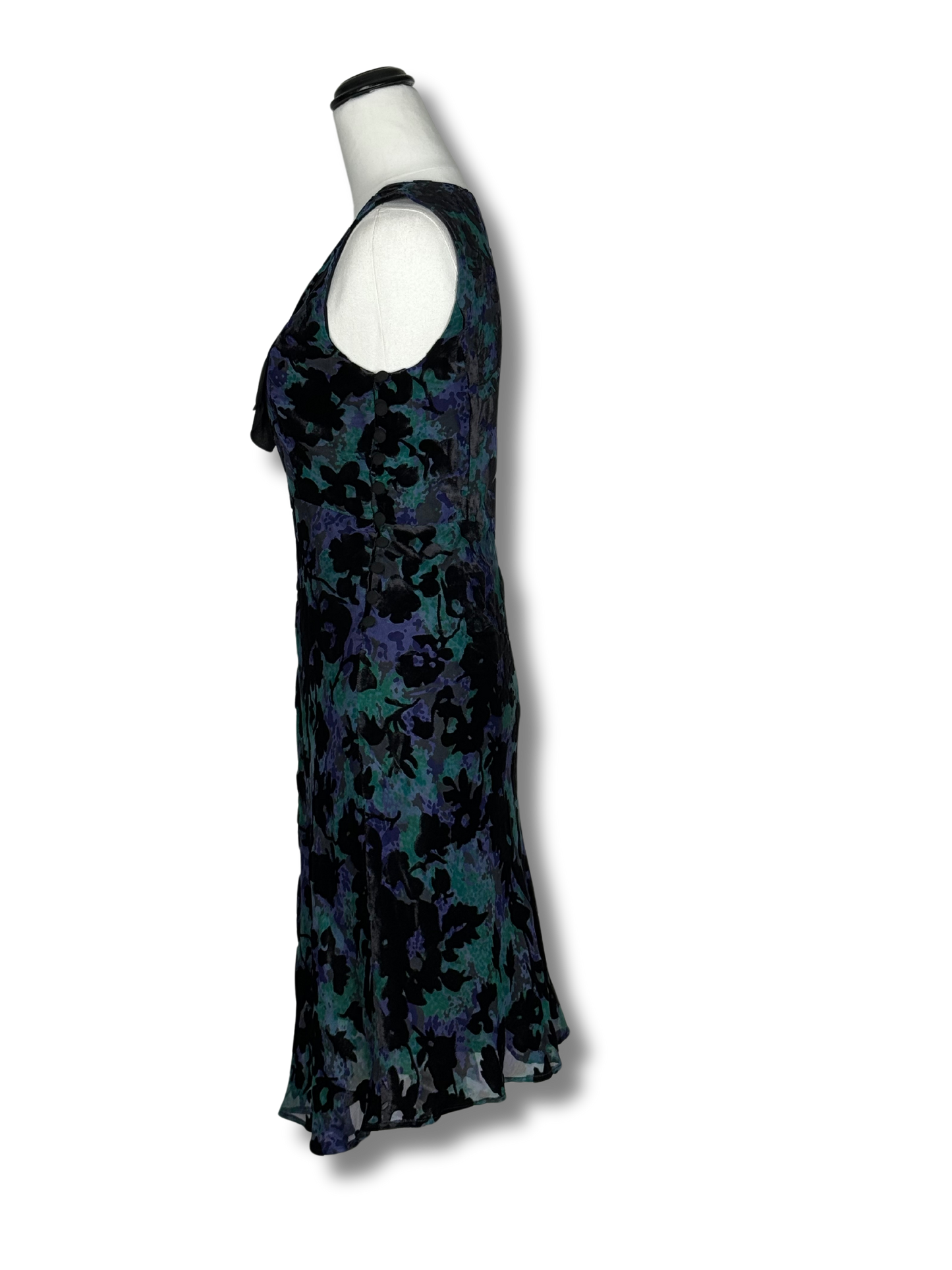 Alannah Hill Silk Sheath Dress in Blue & Black