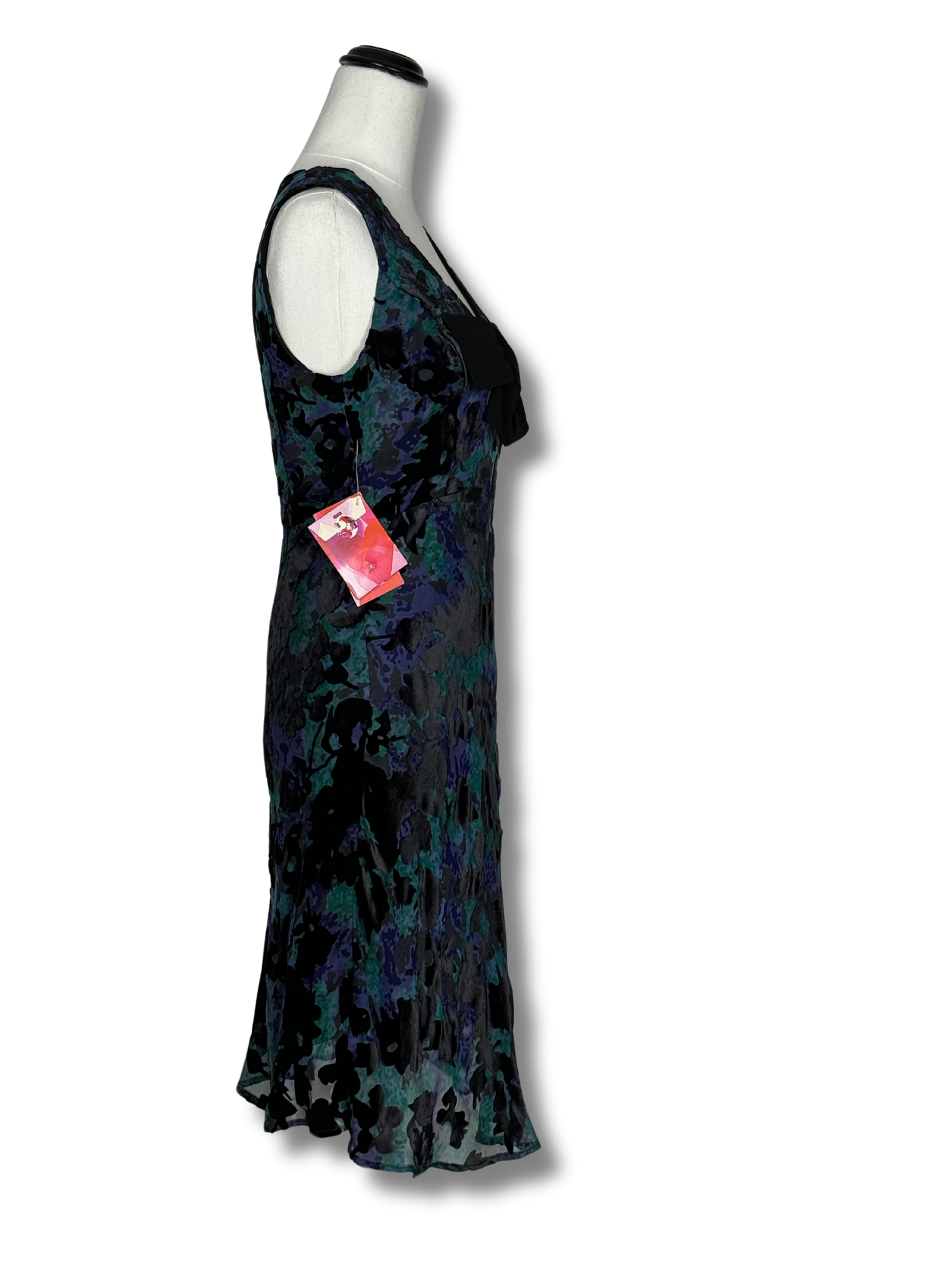 Alannah Hill Silk Sheath Dress in Blue & Black