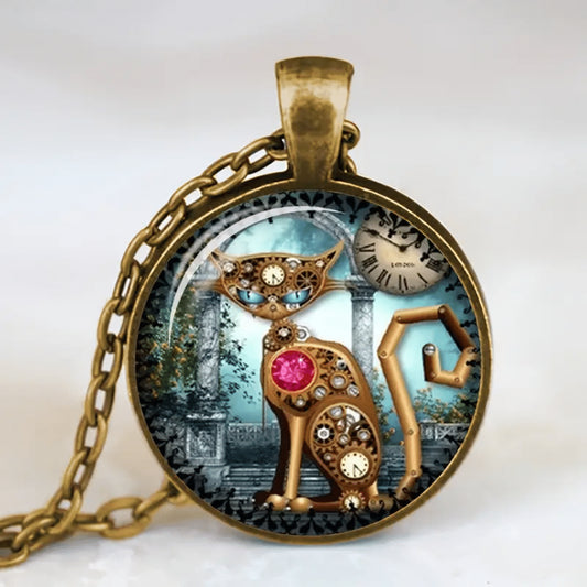 Steampunk Cat Necklace