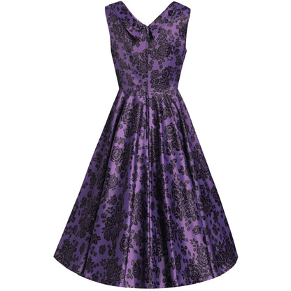 Dolly & Dotty Grace Purple Floral Dress