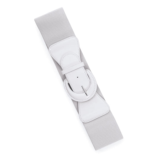 Corinne Elastic Belt in White