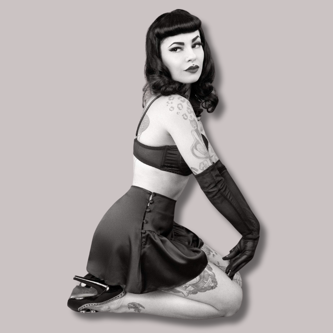 Bettie Page Black French Knickers