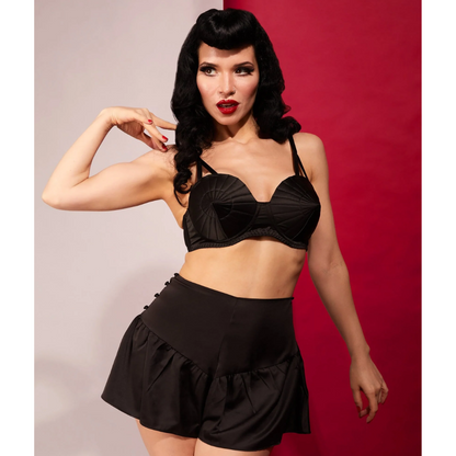 Bettie Page Black French Knickers
