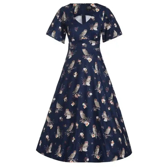 Janice Owl & Letter Dress