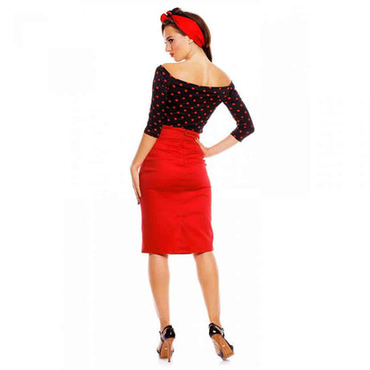 Gloria Bardot Black and Red Top
