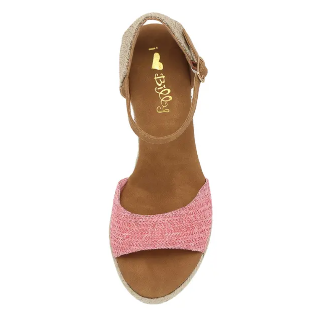 Tamale Pink Raffia Sandals