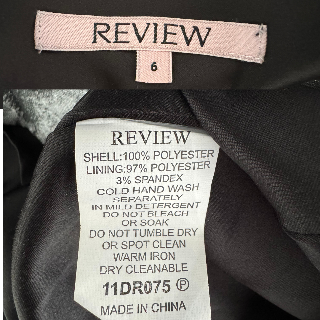 Review Silver Floral Dress