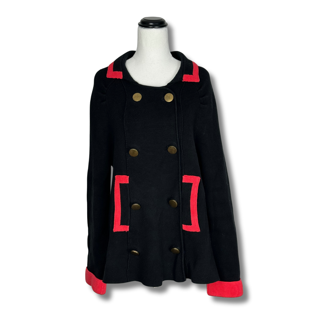 Alannah Hill Black and Red Longline Jacket