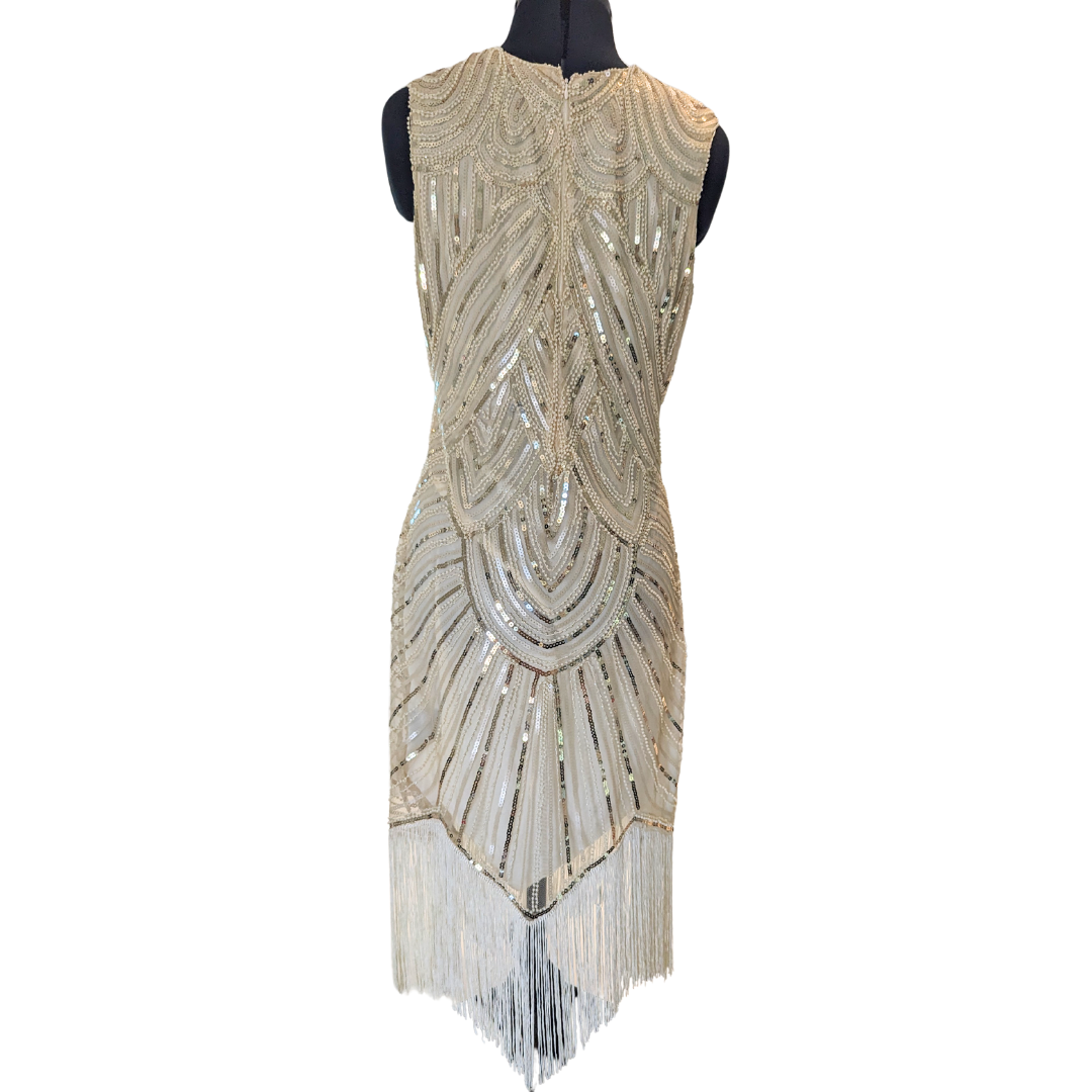 Ivory Beaded Flapper Dress
