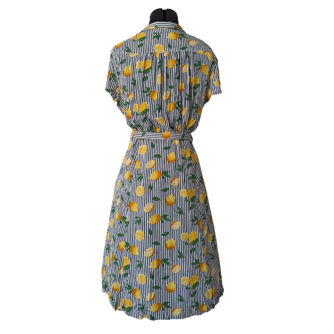 Evita Lemon Print Dress