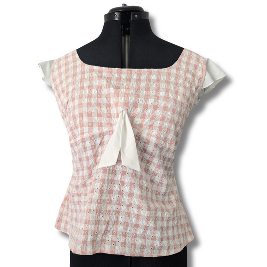 Gingham Style Pink Top