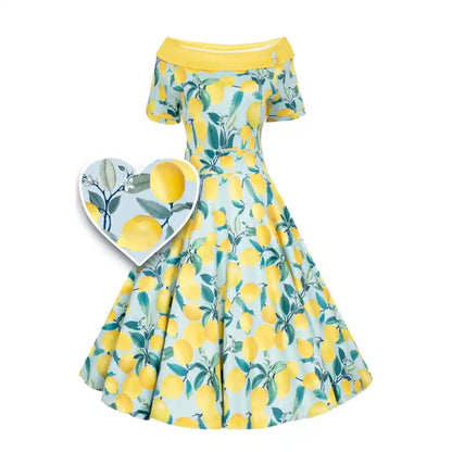 Dolly & Dotty Lemon Print Darlene Dress