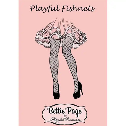 Bettie Page Sparkly Fishnets Hold Up Stockings