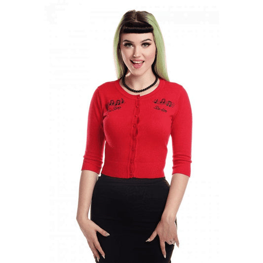 Collectif Lucy Be Bop Red Cardigan