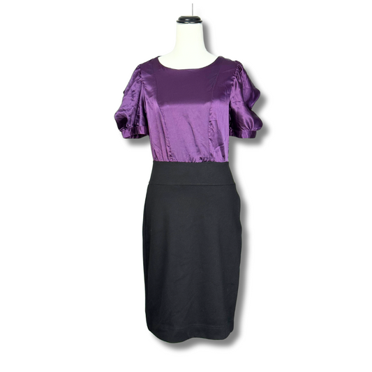 Review Purple & Black Office Dress